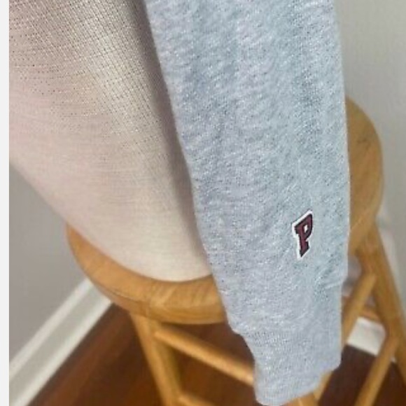 Pink Victoria's Secret Drawstring Waist Sweatshirt Gray - Picture 4 of 7